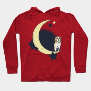 dog on the moon Hoodie